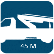 Lastbillift 45 meter