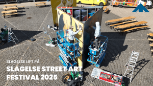 Slagelse Liftudlejning støtter Slagelse Street Art festival 2025